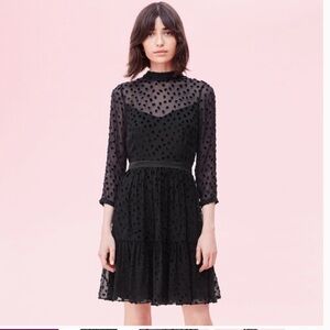 Rebecca Taylor velvet dot Jacquard, some threads showing